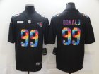 Nike Rams #99 Aaron Donald Black Vapor Untouchable Rainbow Limited Jersey