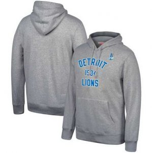 Detroit Lions Mitchell & Ness Team History Pullover Hoodie Gray