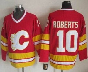 Calgary Flames #10 Gary Roberts Red CCM Throwback Stitched NHL Jersey