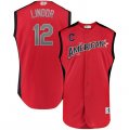American League #12 Francisco Lindor Red Youth 2019 MLB All-Star Game Workout Player Jersey