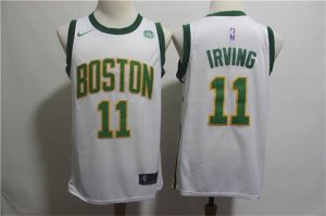 Celtics #11 Kyrie Irving White 2018-19 City Edition Nike Swingman Jersey