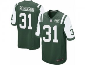 Mens Nike New York Jets #31 Khiry Robinson Game Green Team Color NFL Jersey