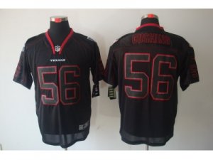 Nike NFL Houston Texans #56 Brian Cushing Black Jerseys[Lights Out Elite]