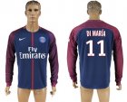 2017-18 Paris Saint-Germain 11 DI MARIA Home Long Sleeve Thailand Soccer Jersey