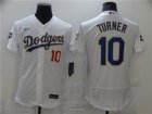 Dodgers #10 Justin Turner White Nike 2021 Gold Program Flexbase Jersey