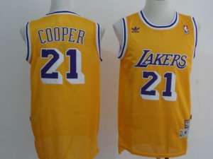 nba los angeles lakers #21 cooper yellow