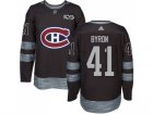 Men Adidas Montreal Canadiens #41 Paul Byron Black 1917-2017 100th Anniversary Stitched NHL Jersey