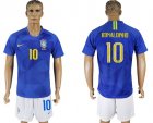 Brazil 10 RONALDINHO Away 2018 FIFA World Cup Soccer Jersey