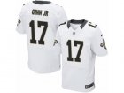 Mens Nike New Orleans Saints #17 Ted Ginn Jr Elite White NFL Jersey