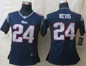 Women Nike New England Patriots #24 Revis blue Jerseys