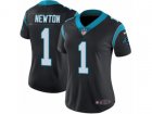 Women Nike Carolina Panthers #1 Cam Newton Vapor Untouchable Limited Black Team Color NFL Jersey