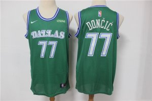 Mavericks #77 Luka Doncic Green Nike Swingman Jersey