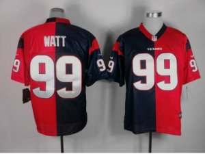 Nike NFL Houston Texans #99 J.J. Watt Blue-Red Jerseys(Split Elite)