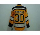 nhl boston bruins #30 thomas yellow winter classic