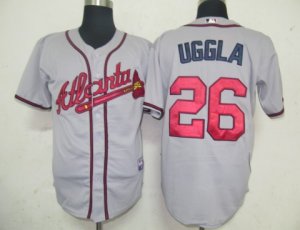 mlb Atlanta Braves #26 Uggla Grey