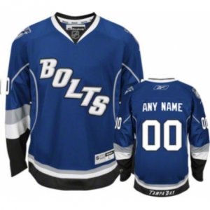 Men\'s Reebok Tampa Bay Lightning Customized Authentic Blue Third NHL Jersey