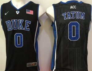 Duke Blue Devils #0 Jayson Tatum Black College Basketball Jersey