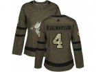 Women Adidas Phoenix Coyotes #4 Niklas Hjalmarsson Green Salute to Service Stitched NHL Jersey