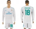 2017-18 Real Madrid 18 MARIANO Home Long Sleeve Soccer Jersey