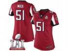 Womens Nike Atlanta Falcons #51 Alex Mack Limited Red Team Color Super Bowl LI 51 NFL Jersey