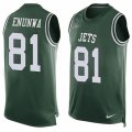 Mens Nike New York Jets #81 Quincy Enunwa Limited Green Player Name & Number Tank Top NFL Jersey