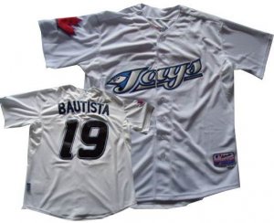 mlb Toronto Blue Jays #19 Jose Bautista white