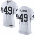 Mens Nike Oakland Raiders #49 Jamize Olawale Elite White NFL Jersey