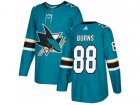 Youth Adidas San Jose Sharks #88 Brent Burns Teal Home Authentic Stitched NHL Jersey