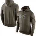 Men San Francisco 49ers Nike Olive Salute To Service KO Performance Hoodie