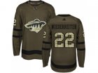 Youth Adidas Minnesota Wild #22 Nino Niederreiter Green Salute to Service Stitched NHL Jersey