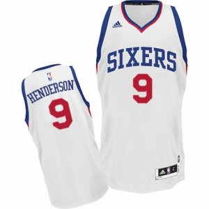 Men\'s Adidas Philadelphia 76ers #9 Gerald Henderson Swingman White Home NBA Jersey