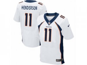 Mens Nike Denver Broncos #11 Carlos Henderson Elite White NFL Jersey