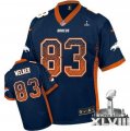 Nike Denver Broncos #83 Wes Welker Navy Blue Alternate Super Bowl XLVIII NFL Elite Drift Fashion Jersey