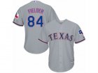 Youth Majestic Texas Rangers #84 Prince Fielder Replica Grey Road Cool Base MLB Jersey