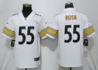 Nike Steelers #55 Devin Bush White 2019 NFL Draft First Round Pick Vapor Untouchable