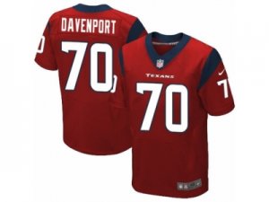 Mens Nike Houston Texans #70 Julien Davenport Elite Red Alternate NFL Jersey