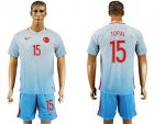 Turkey #15 Topal Away Soccer Country Jersey