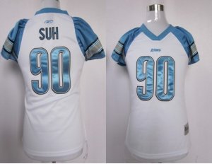 women nfl detroit lions #90 ndamukong suh field flirt fashion white