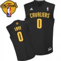 Men's Adidas Cleveland Cavaliers #0 Kevin Love Swingman Black Fashion 2016 The Finals Patch NBA Jersey
