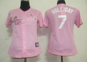 MLB Women Jerseys St.Louis Cardinals #7 Holliday Pink