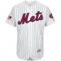 Mens New York Mets Blank White Stitched 2016 Fashion Stars & Stripes Flex Base Baseball Jersey