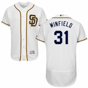 Men\'s Majestic San Diego Padres #31 Dave Winfield White Flexbase Authentic Collection MLB Jersey