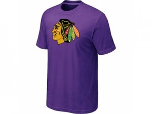 NHL Chicago Blackhawks Big & Tall Logo Purple T-Shirt