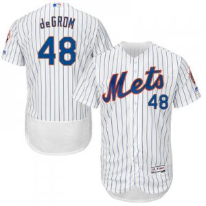 2016 Men New York Mets #48 Jacob deGrom Majestic White Flexbase Authentic Collection Player Jersey