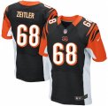 Men's Nike Cincinnati Bengals #68 Kevin Zeitler Elite Black Team Color NFL Jersey