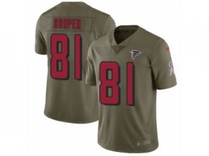 Men Nike Atlanta Falcons #81 Austin Hooper Limited Olive 2017 Salute to Service NFL Jersey