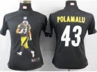 Nike Women NFL pittsburgh steelers #43 polamalu black[portrait fashion]jerseys