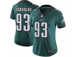 Women Nike Philadelphia Eagles #93 Timmy Jernigan Vapor Untouchable Limited Midnight Green Team Color NFL Jersey