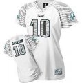 Women Philadelphia Eagles #10 Jackson Zebra Field Flirt Fashion