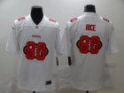 Nike 49ers #80 Jerry Rice White Shadow Logo Limited Jersey